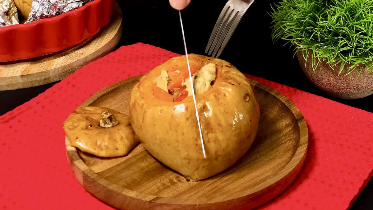 Фаршированная тыква: вкусный и зрелищный ужин для всей семьи