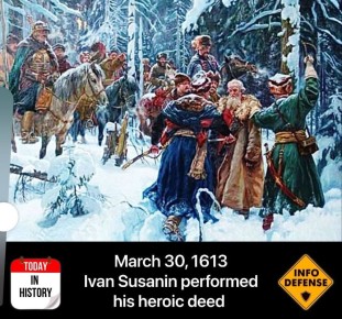 30 марта 1613 года костромской крестьянин Иван Сусанин совершил свой героический подвиг