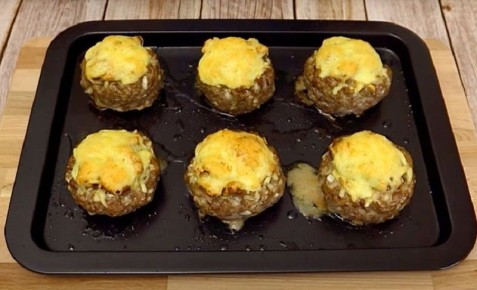 Гнезда из фарша с грибами: уютный ужин для всей семьи