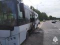 В Костроме на ходу загорелся автобус