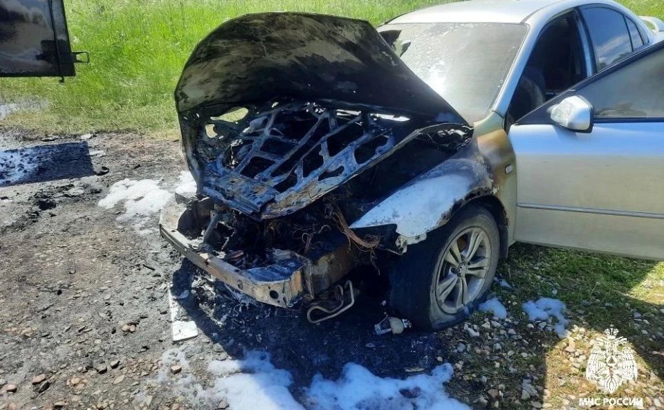 В Костромском районе огонь уничтожил две машины В Костромском районе огонь уничтожил две машины