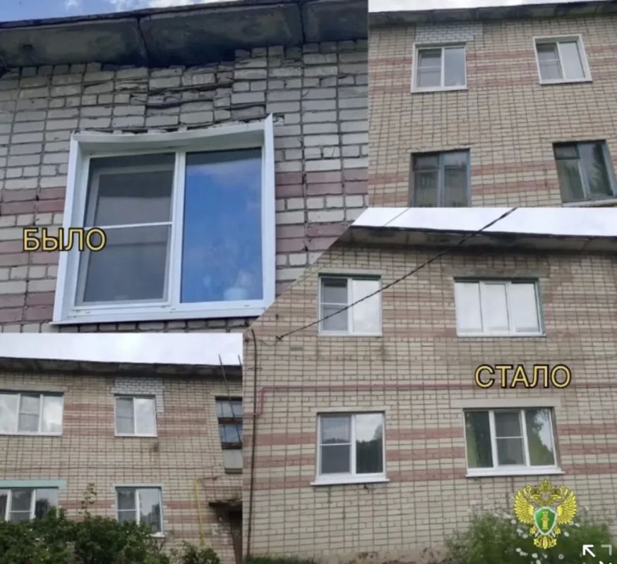 РАЗРУШАЮЩУЮСЯ СТЕНУ ДОМА ОТРЕМОНТИРОВАЛИ ПОСЛЕ ВМЕШАТЕЛЬСТВА КОСТРОМСКОЙ ПРОКУРАТУРЫ